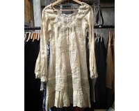 Gado Gado | Long-sleeved embroidered cotton lace dress 