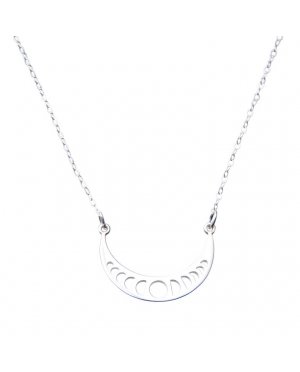 Pam Kerr Designs | Moon Phase Pendant Necklace | Sterling Silver