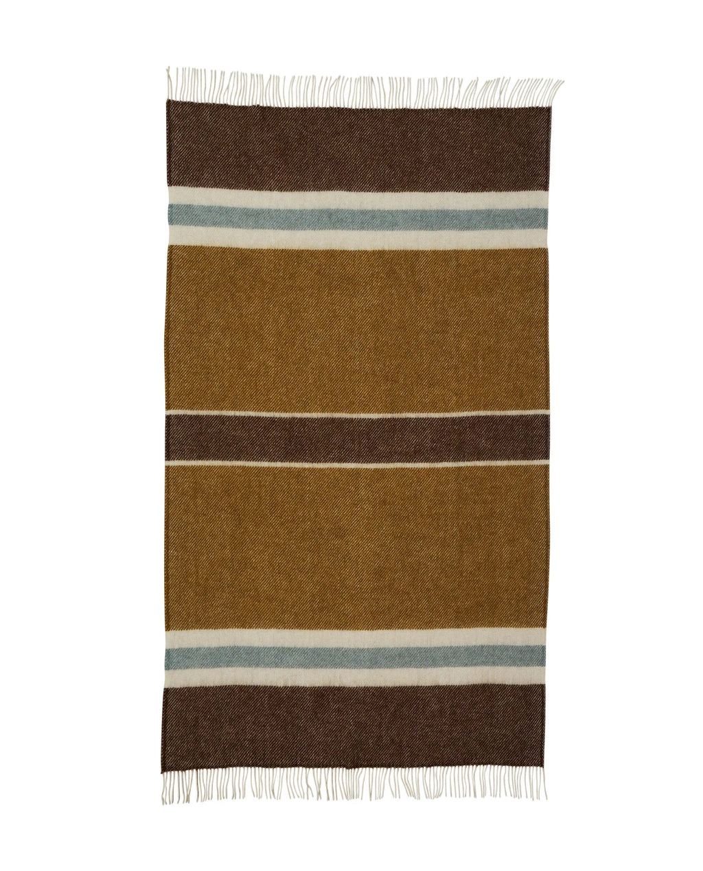 Klippan Throw | Gotland Stripe| Walnut / Caramel / Blue