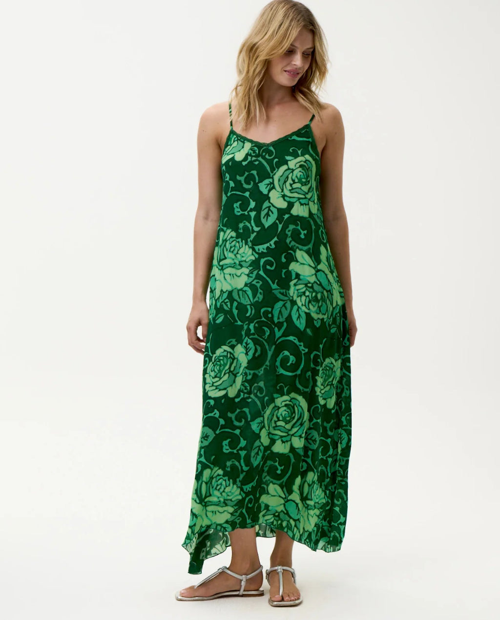 One Season | Antoinette Slip| Emerald Coast Print | Green