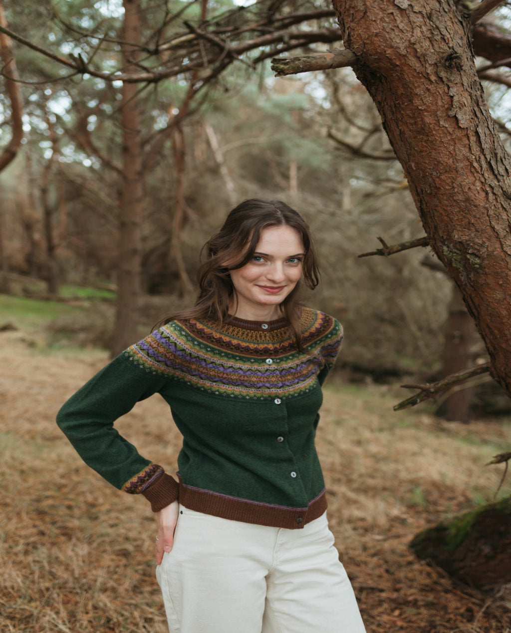 ERIBÉ | Alpine Short Cardigan | Thistle