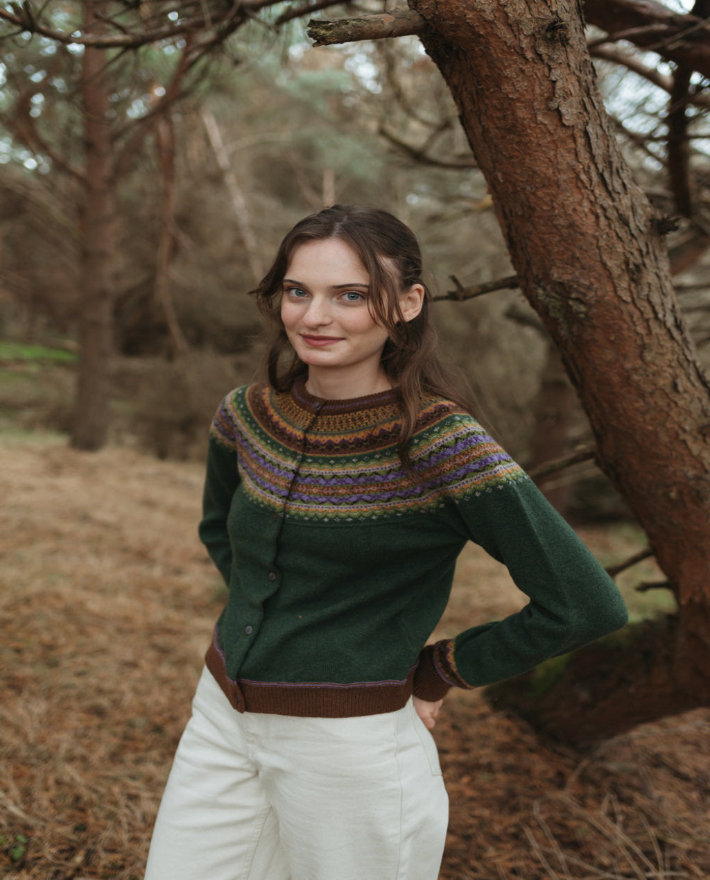 ERIBÉ | Alpine Short Cardigan | Thistle