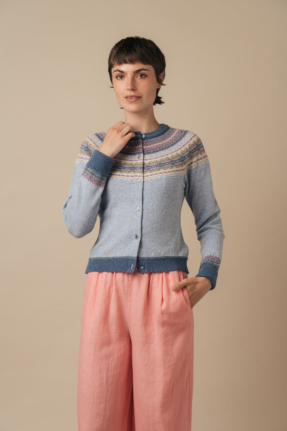 ERIBÉ | Alpine Short Cardigan | Dove