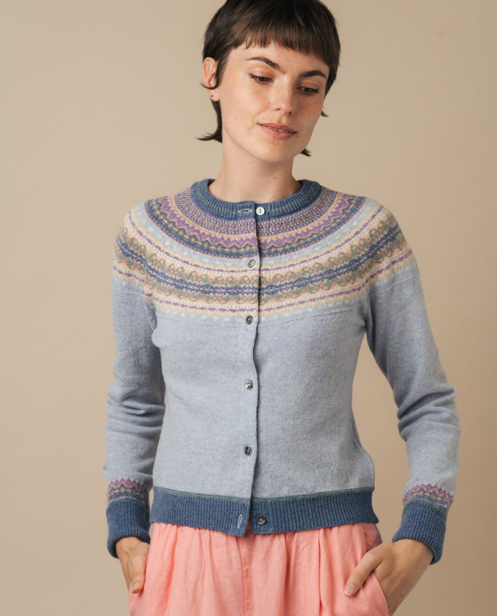 ERIBÉ | Alpine Short Cardigan | Dove