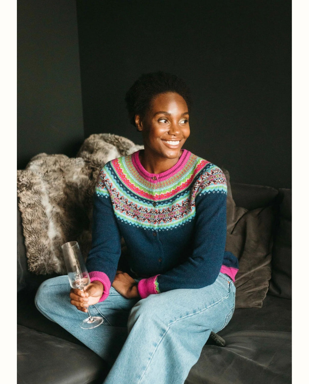 ERIBÉ | Alpine Short Cardigan | Tango