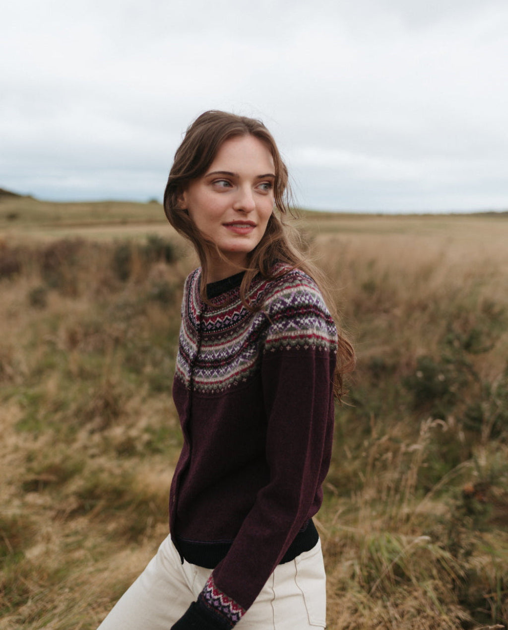ERIBÉ | Alpine Short Cardigan | Tyrian