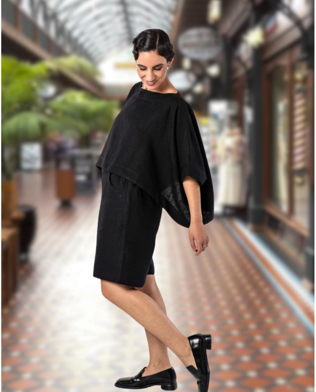 Eva's Sunday | Elsie Short | Black | 100% Linen