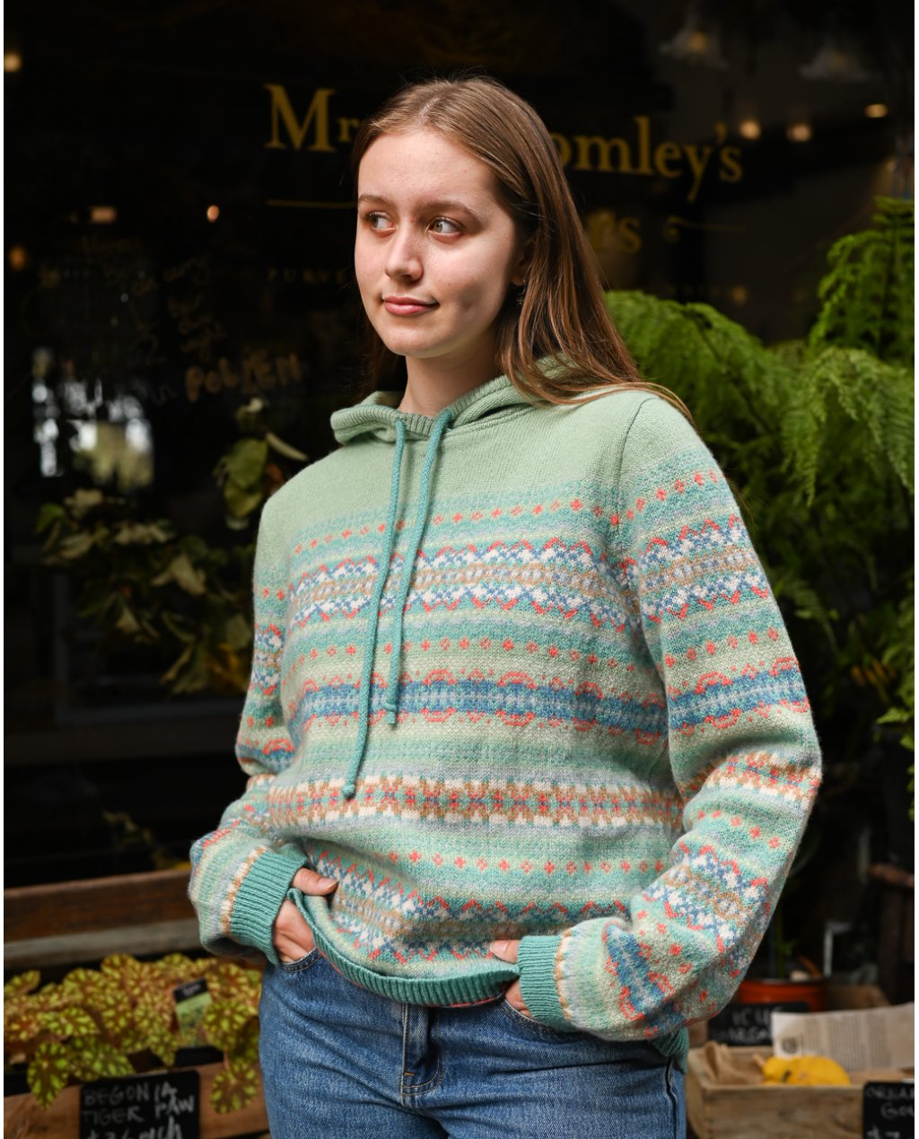 ERIBÉ | Kinross Hoody Sweater | Opal