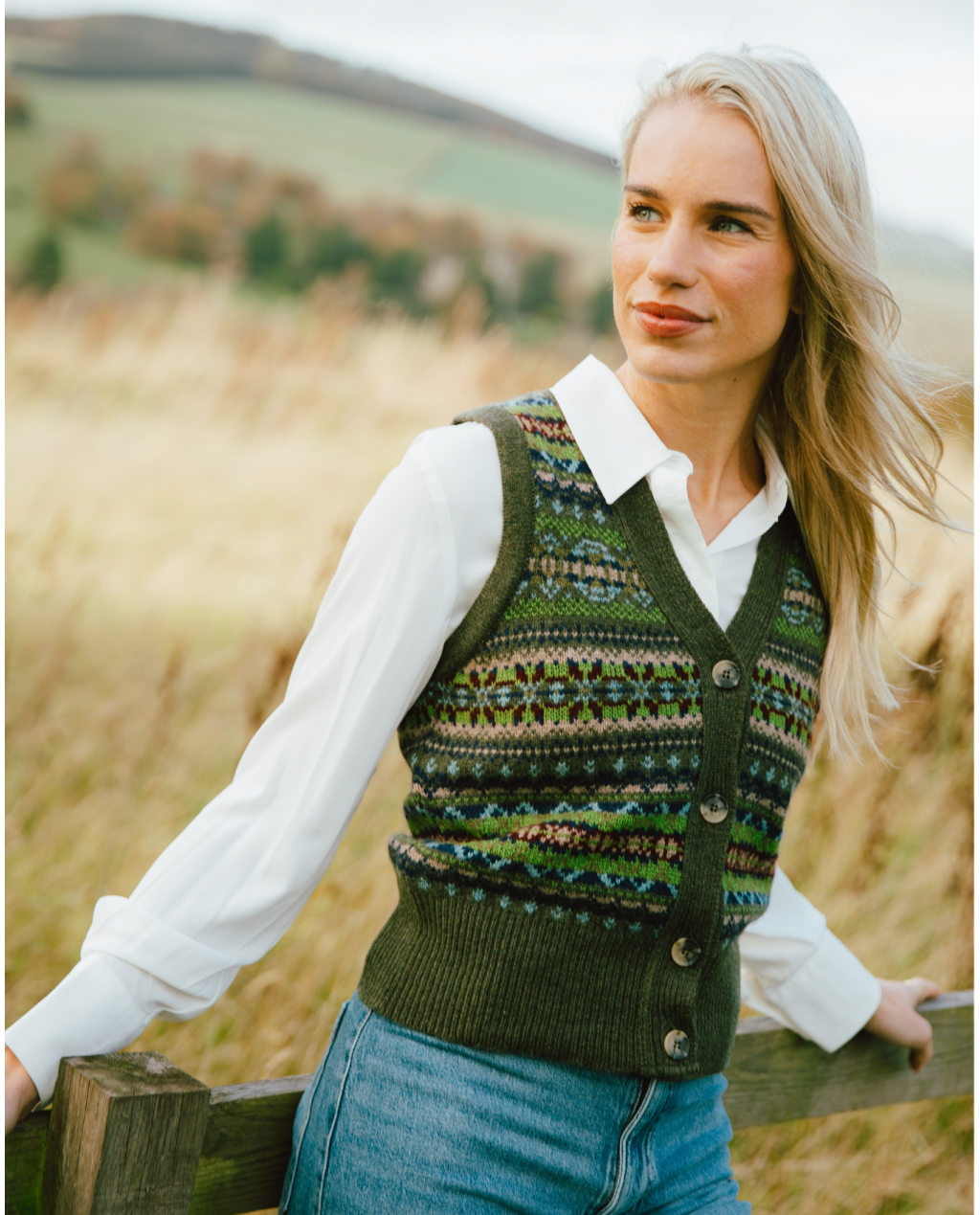 ERIBÉ | Kinross Waistcoat | Loden