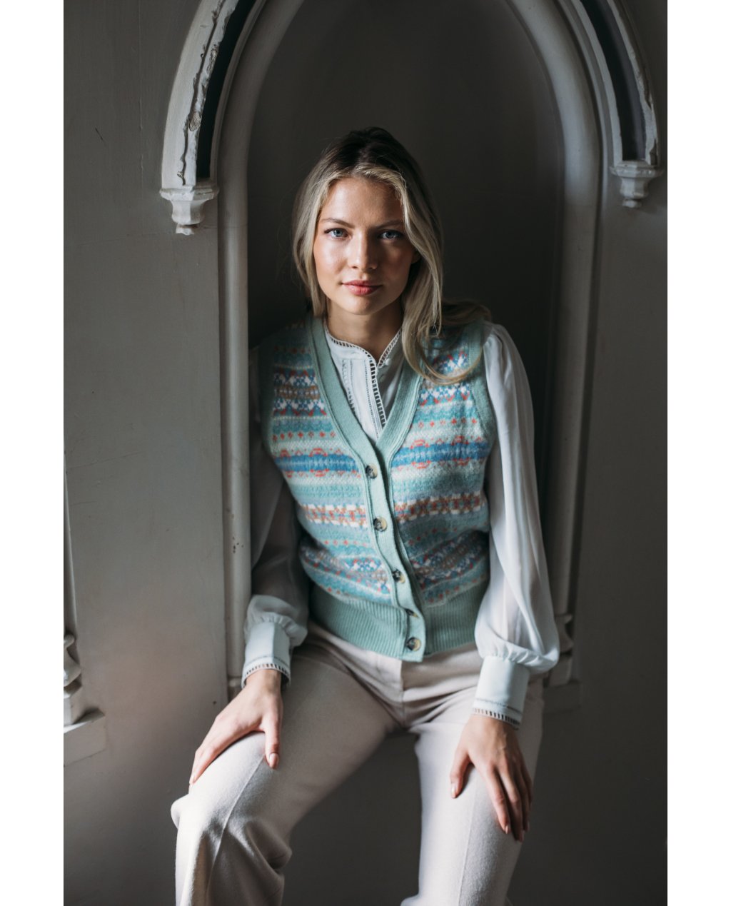 ERIBÉ | Kinross Waistcoat | Opal