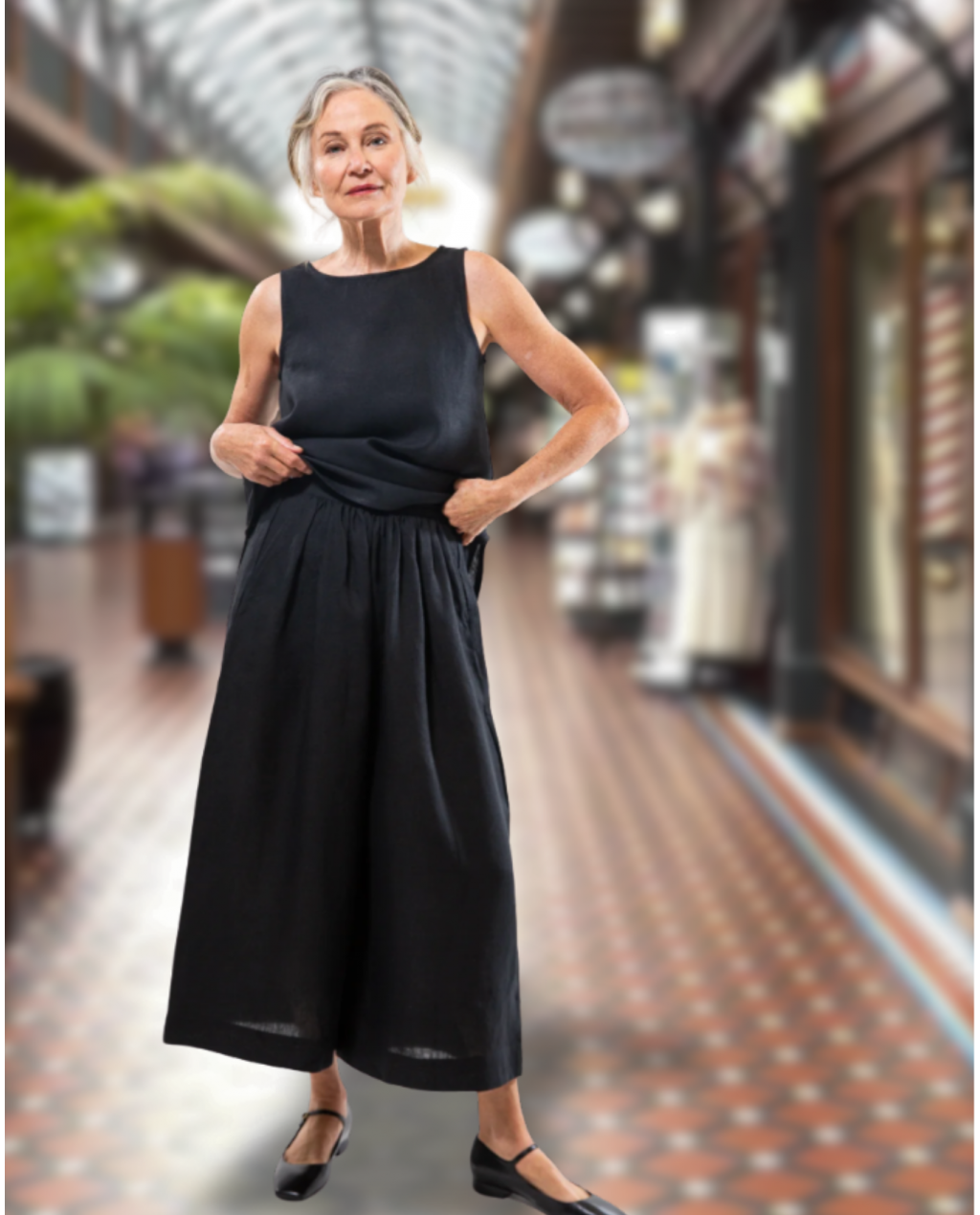 Eva's Sunday | Lauri Culotte | Black | 100% Linen