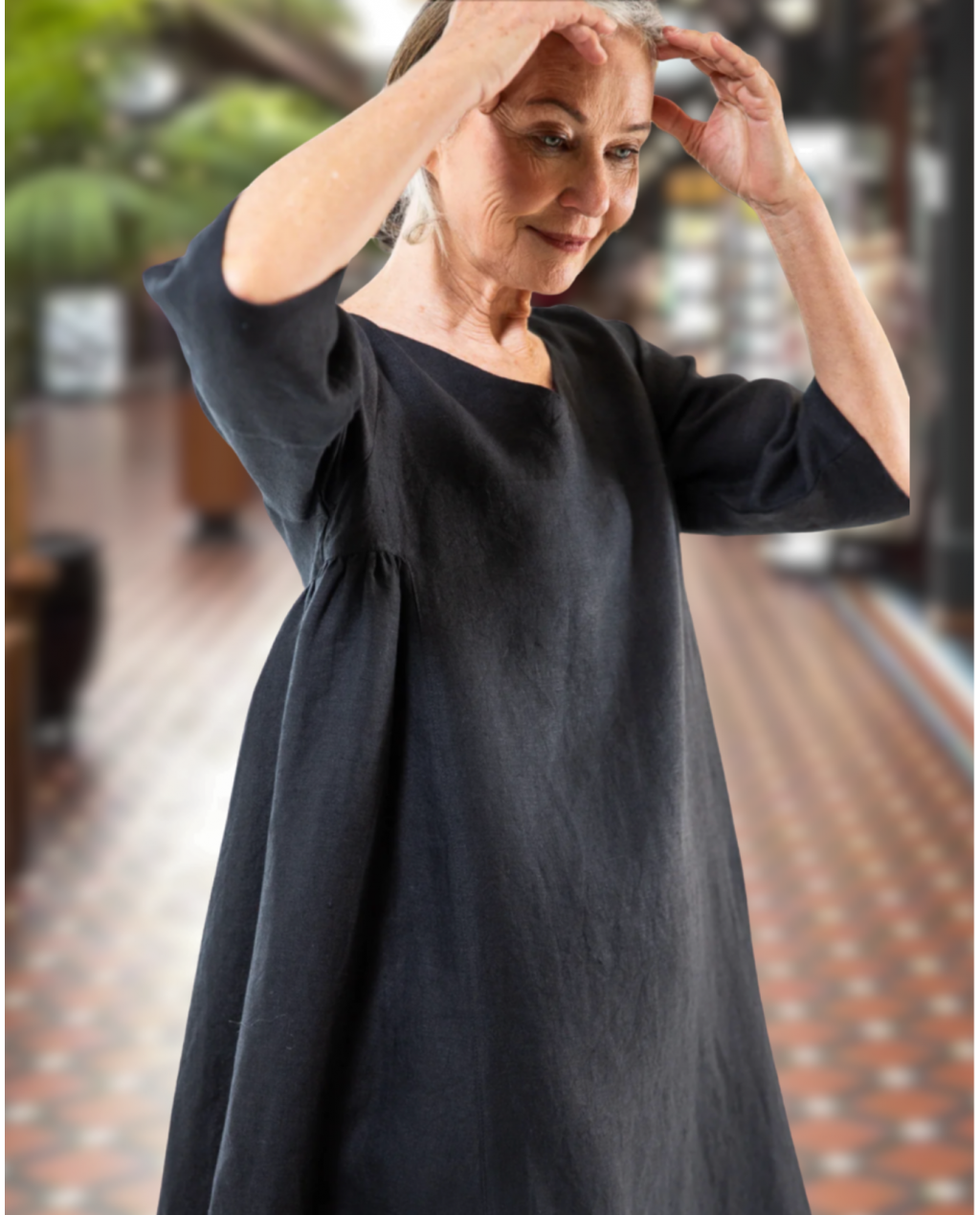 Eva's Sunday | Ottie Dress | Black | 100% Linen
