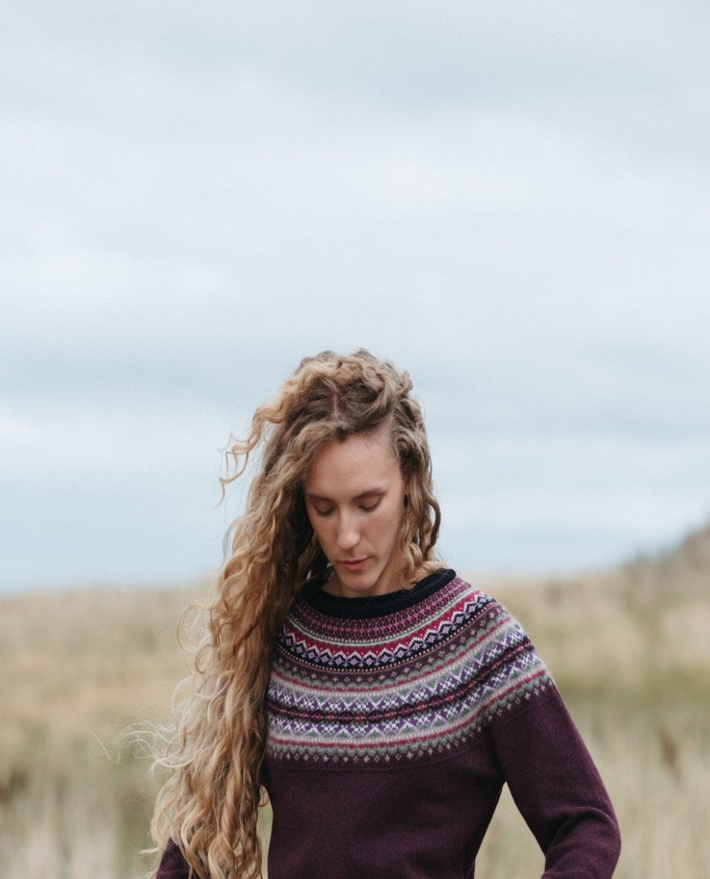 ERIBÉ | Alpine Short Sweater | Tyrian