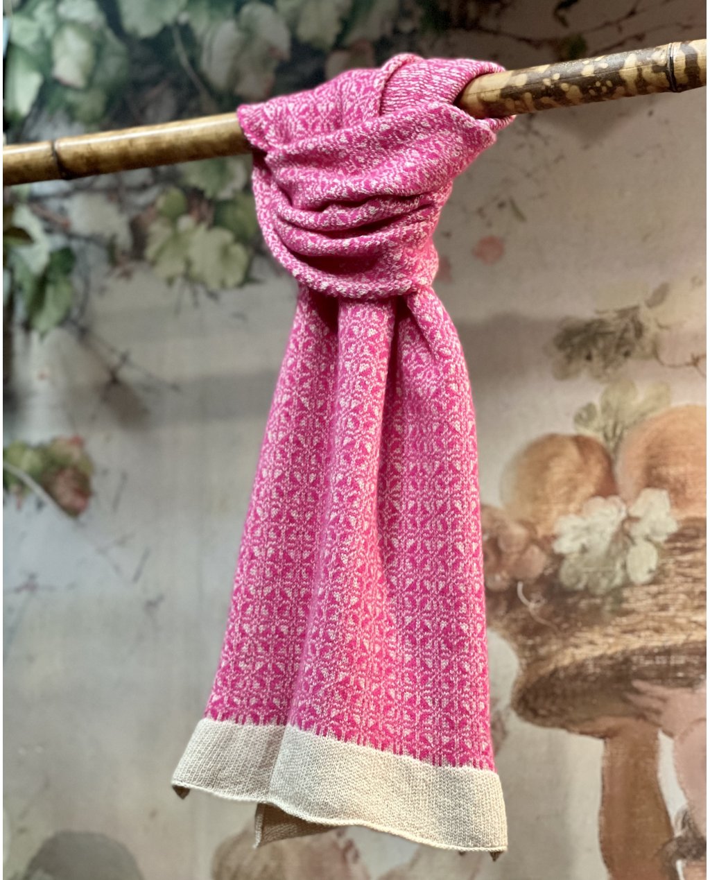 Frances Richmond | Merino-Silk-Cashmere Scarf | Hot Pink
