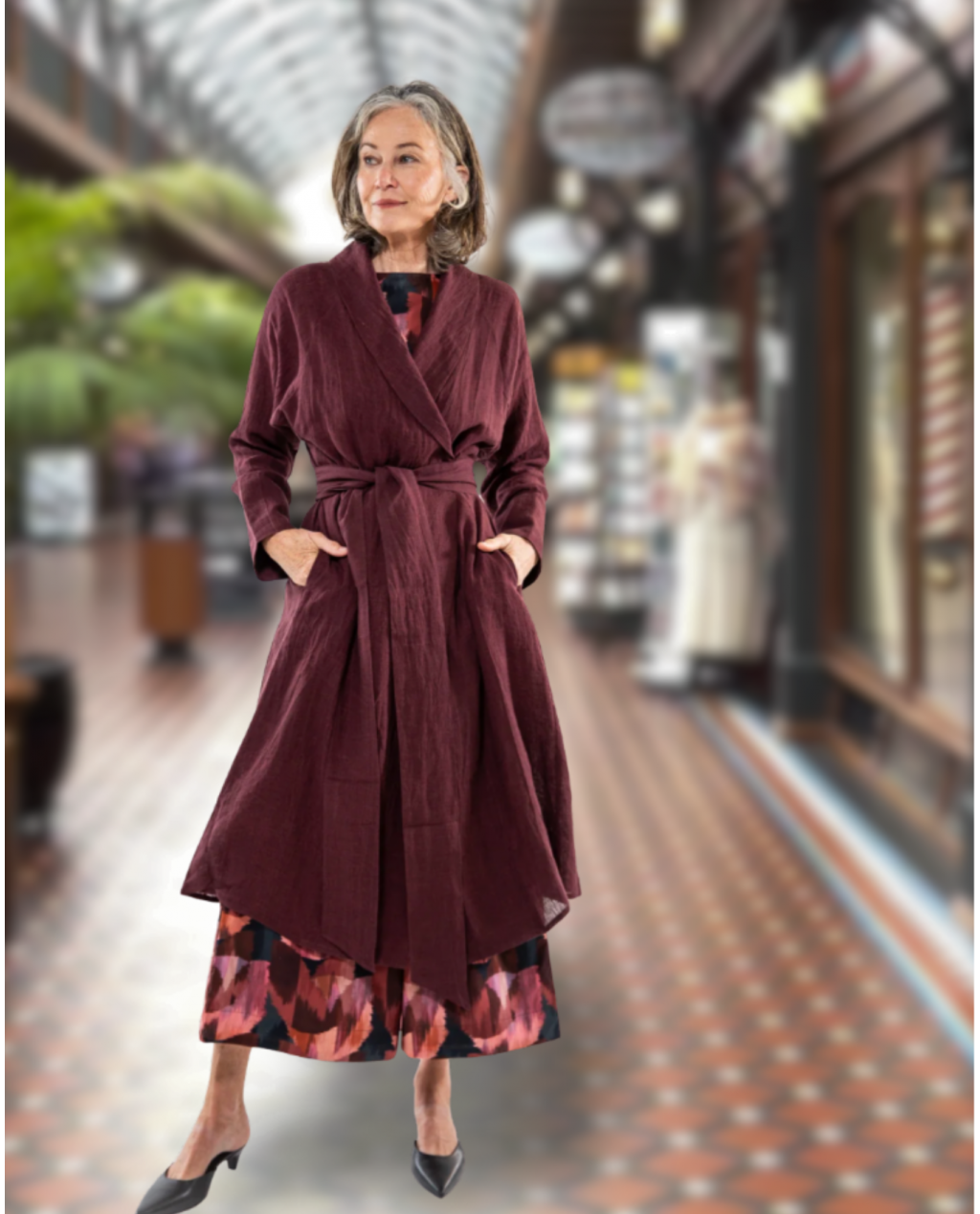 Eva's Sunday | Taylor Jacket | Merlot | 100% Linen