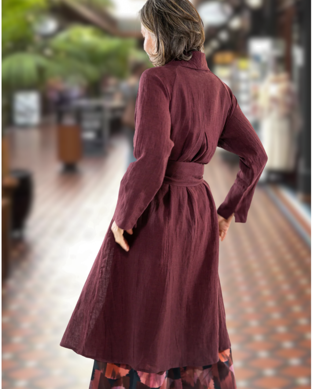 Eva's Sunday | Taylor Jacket | Merlot | 100% Linen