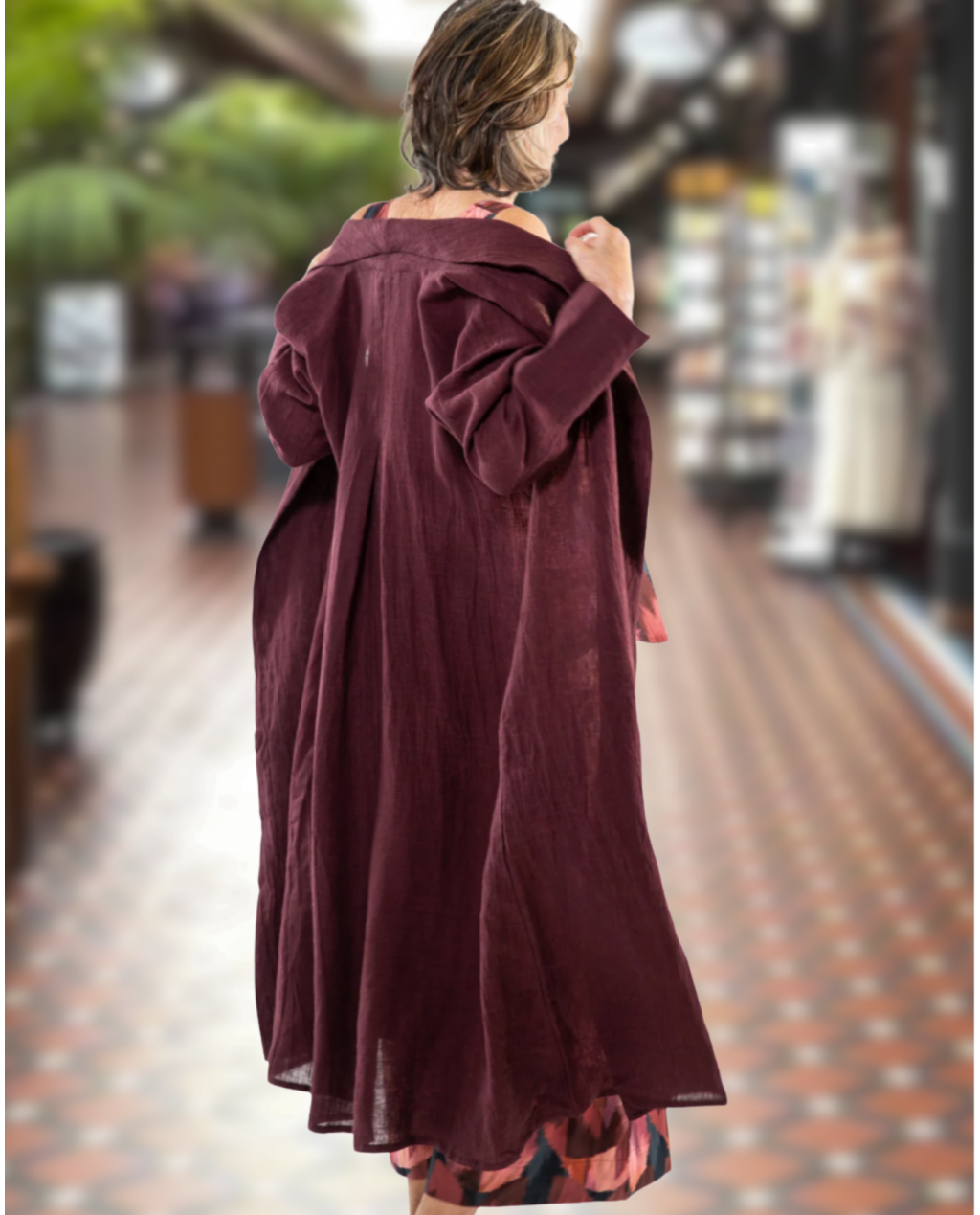 Eva's Sunday | Taylor Jacket | Merlot | 100% Linen