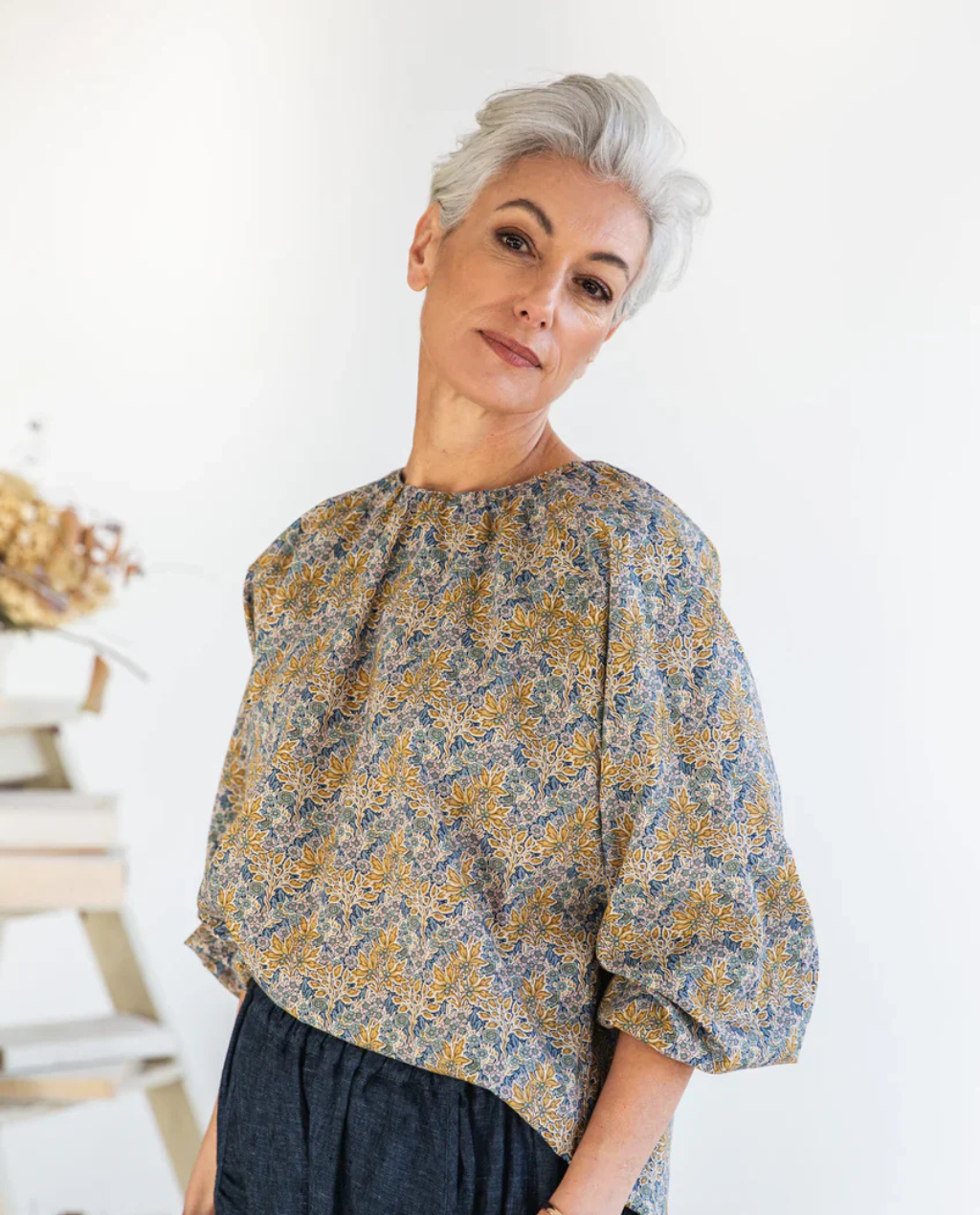 Eva's Sunday | Antoinette Top | Aubrey Forest | 100% Liberty Tana Lawn