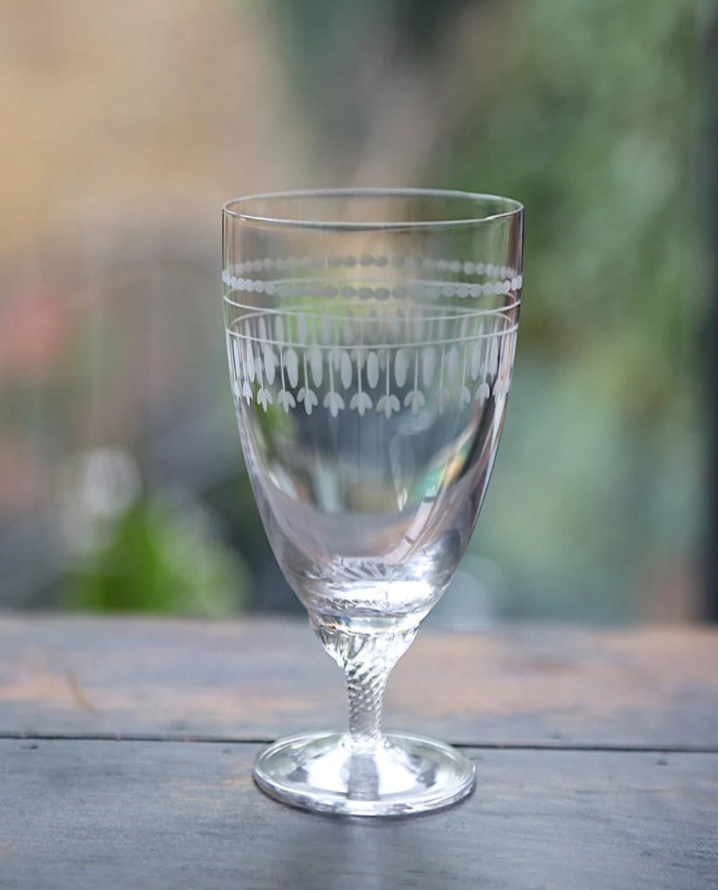 The Vintage List | Set of 6 Crystal Bistro Glasses | Ovals Design