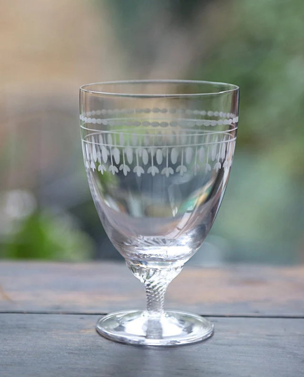 The Vintage List | Set of 6 Crystal Bistro Glasses | Ovals Design