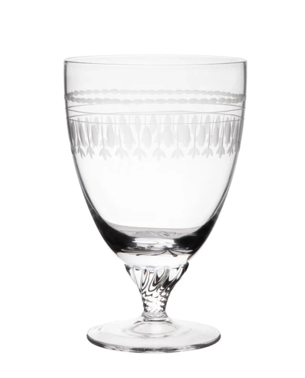 The Vintage List | Set of 6 Crystal Bistro Glasses | Ovals Design