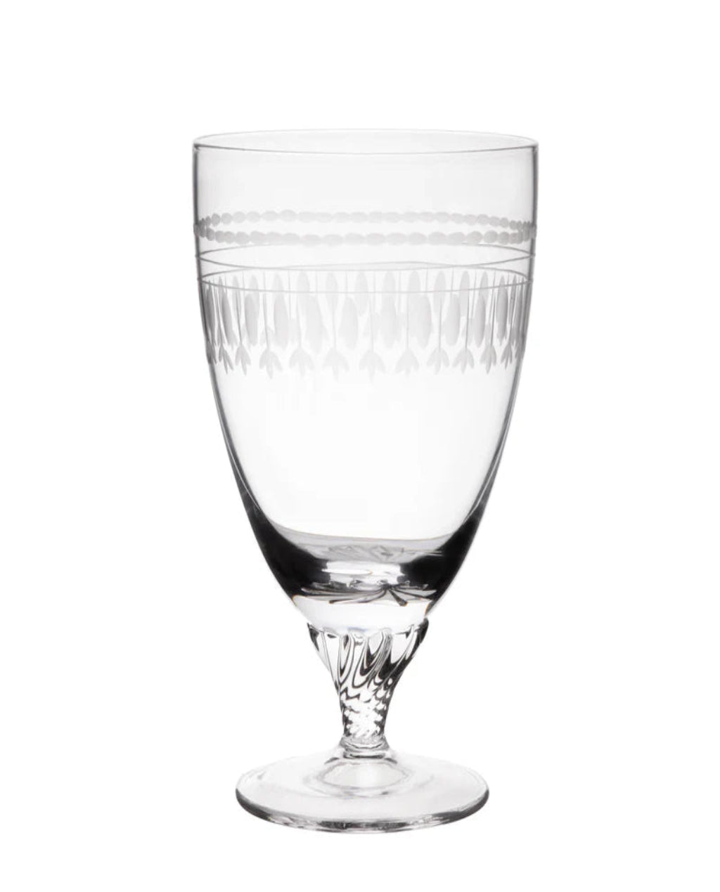 The Vintage List | Set of 6 Crystal Bistro Glasses | Ovals Design