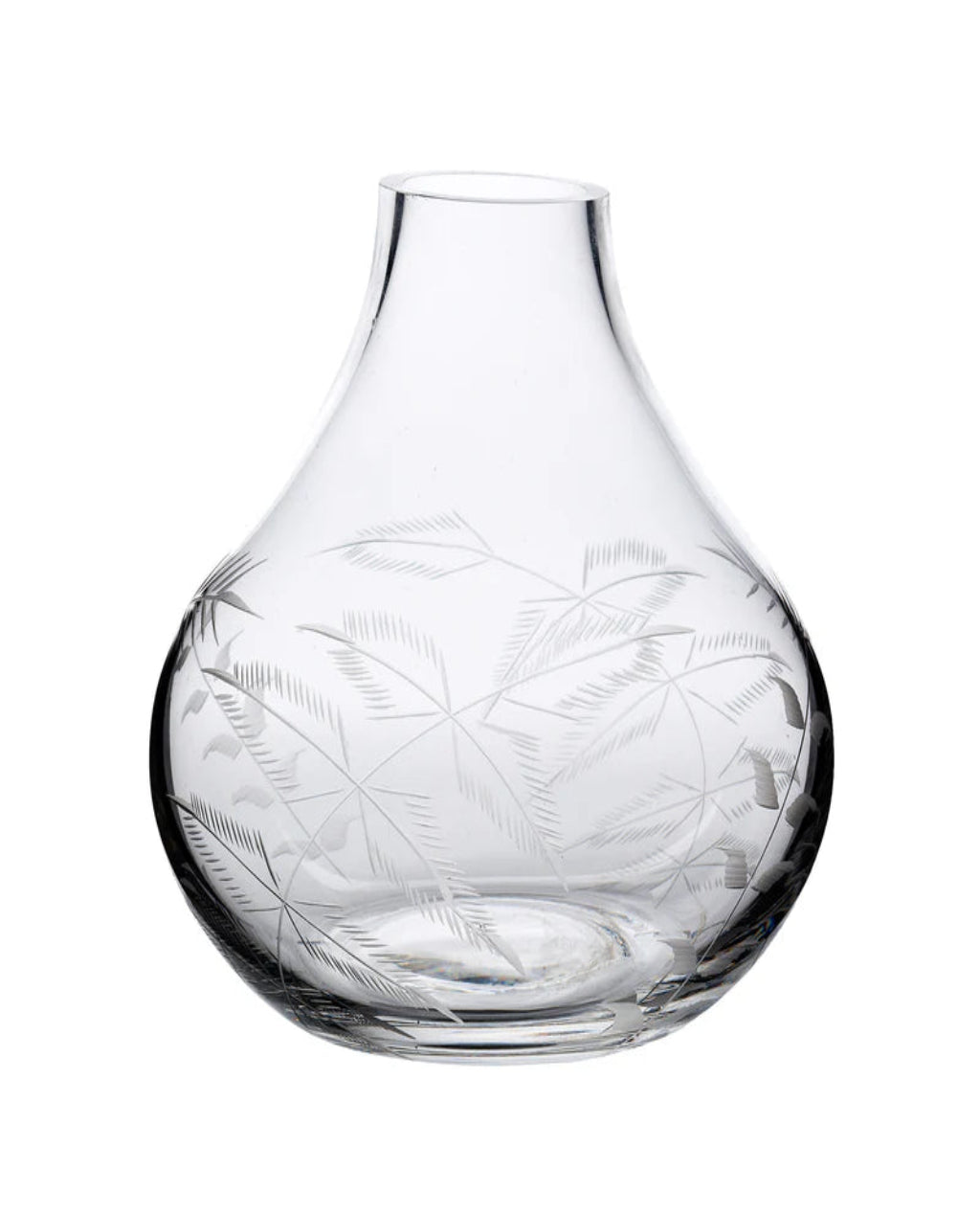 The Vintage List | Small Crystal Vase | Fern Design