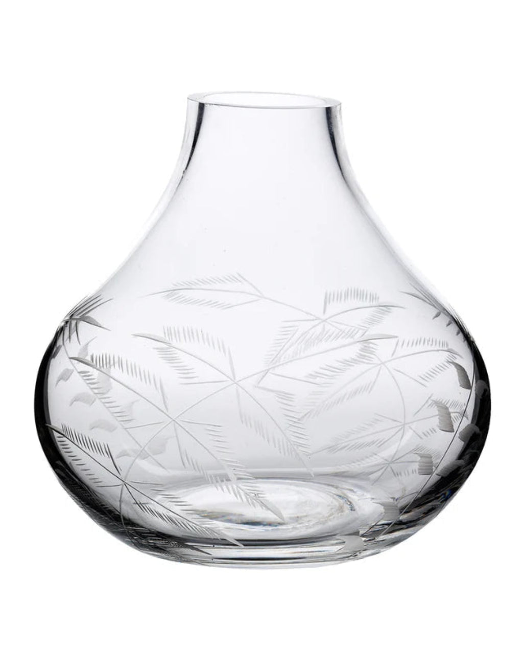 The Vintage List | Small Crystal Vase | Fern Design
