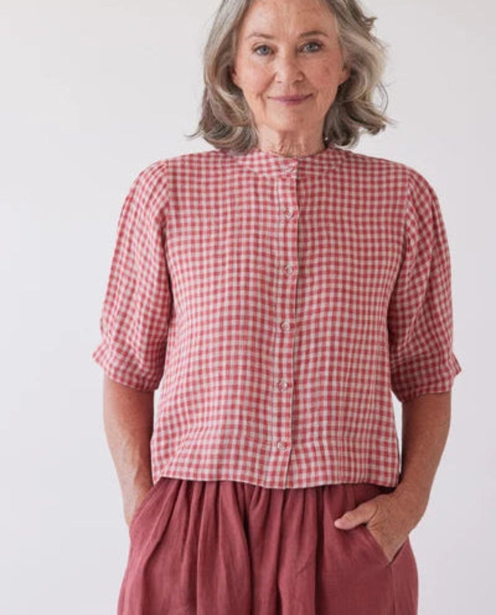 Eva's Sunday | Loretta Reversible Top | Burnt Sienna Gingham