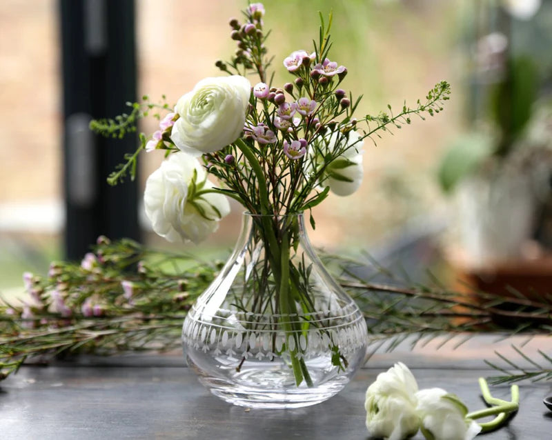 The Vintage List | Small Crystal Vase | Ovals Design