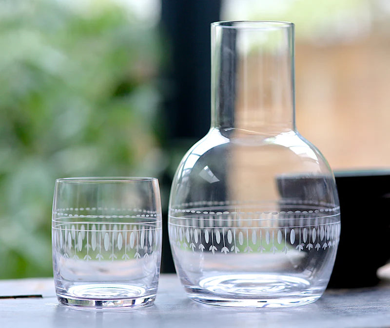 The Vintage List | Crystal Carafe Set | Ovals Design