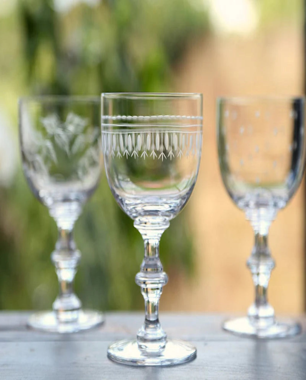 The Vintage List | Set of 4 Crystal Wine Goblets | Ovals Design