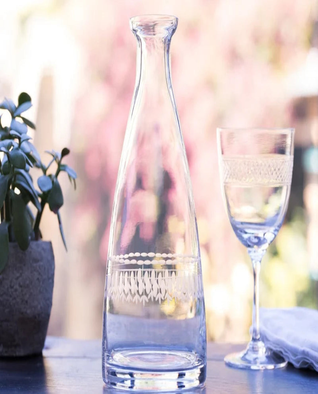 The Vintage List | Crystal Table Carafe | Ovals Design