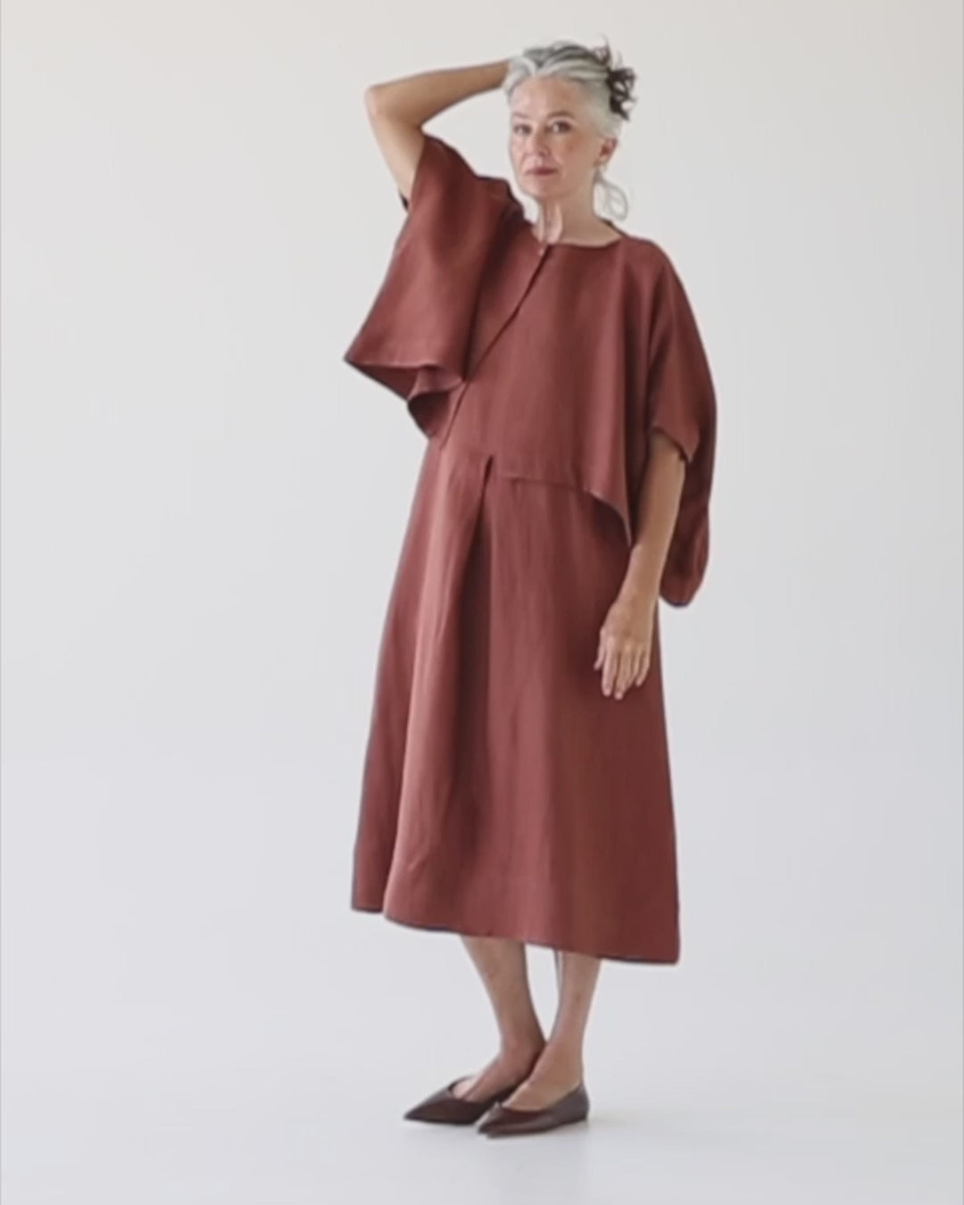 Eva's Sunday | Tussie Capelet | Brick Linen Twill
