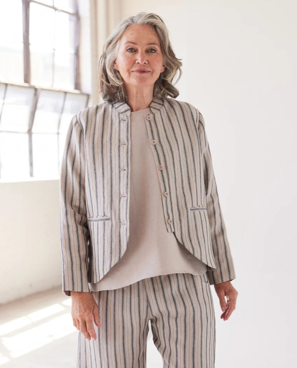 Eva's Sunday | Scout Jacket | Navy Linen Twill