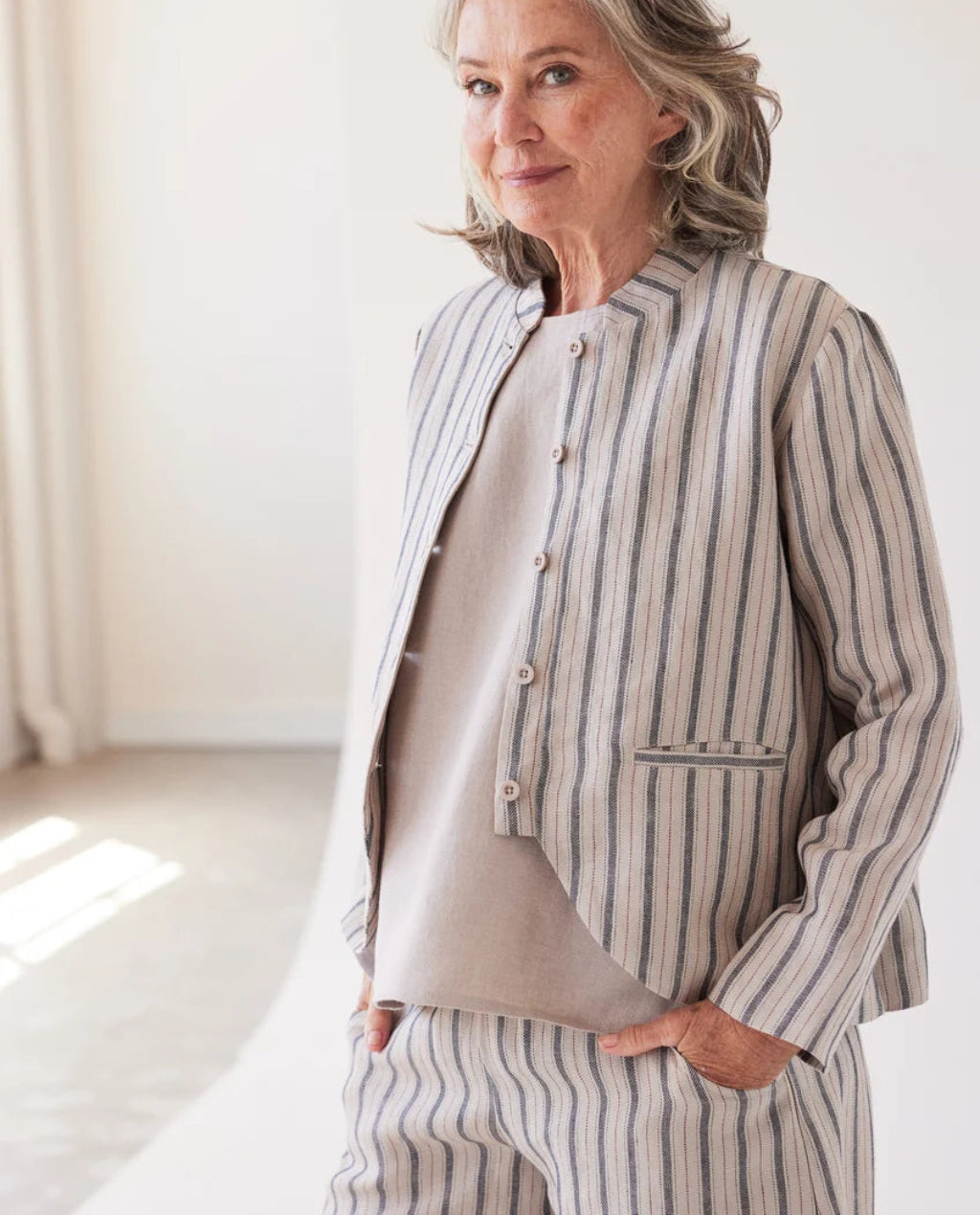 Eva's Sunday | Scout Jacket | Navy Linen Twill